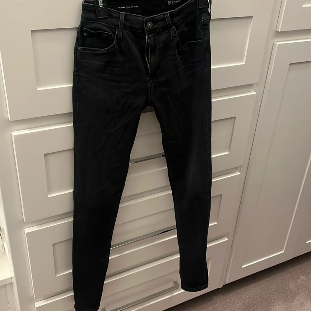 AG black Farrah high rise skinny jeans